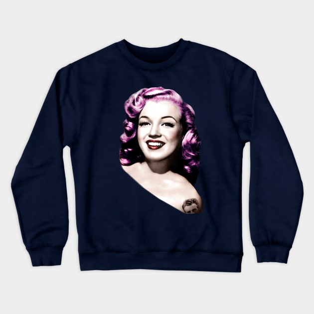 Rockabilly Marilyn Crewneck Sweatshirt by tamsinlucie